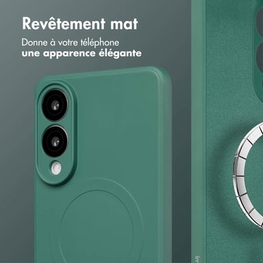 imoshion Coque Couleur avec MagSafe pour Samsung Galaxy S25 Edge - Vert foncé