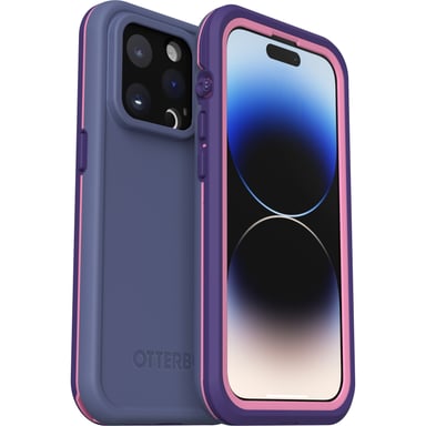 Coque OtterBox Fre Coque pour iPhone 14 Pro MagSafe, étanche (IP68), Résistant aux chocs, protection fine avec protecteur d'écran intégré, fabriqué de manière durable, supporte 5 x plus de chutes que la norme militaire - Violet