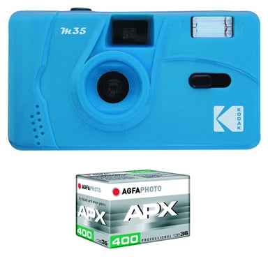 KODAK M35 - Appareil Photo Rechargeable 35mm, Objectif Grand Angle Fixe, Viseur optique , Flash Intégré, Pile AAA