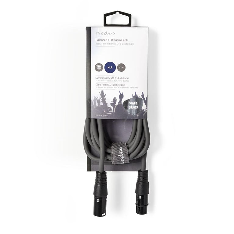 Nedis Câble XLR Symétrique /F 3m - vue 3
