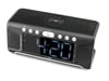 Radio d'alarme avec chargeur sans fil et double alarme - réveil numérique avec radio FM - Affichage blanc (HCG008Q)