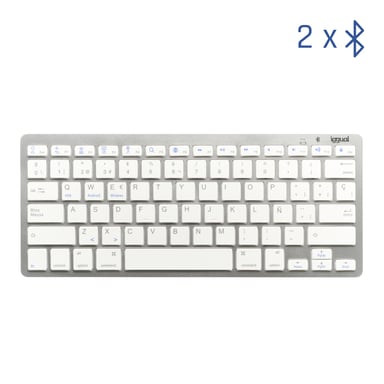 iggual Teclado Bluetooth Slim TKL-BT plata 2 canal
