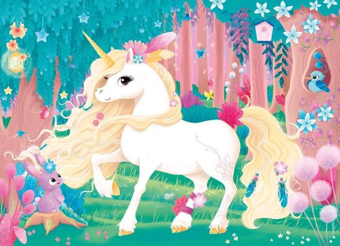Puzzle 45 pièces : Jolie licorne Ravensburger Nathan - vue 3