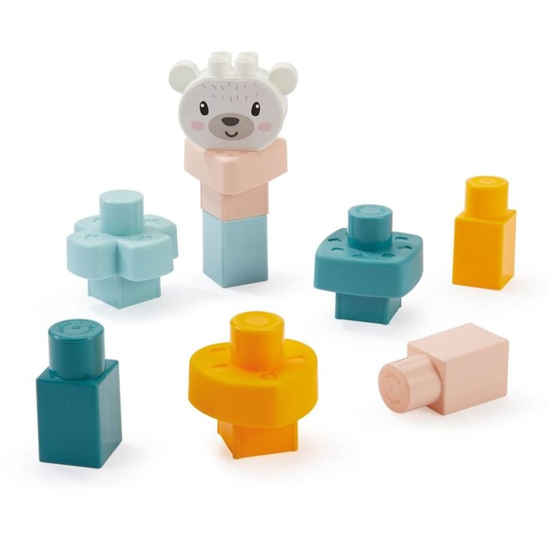 Jouet d'emboîtement et empilage ECOIFFIER Abrick Maison des Animaux 7914 4 briques formes Multicolore Bleu - Neuf
