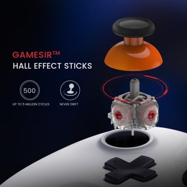 Nova T4n Lite Mando Inalámbrico Switch PC Hall Effect Anti-drift Blanco