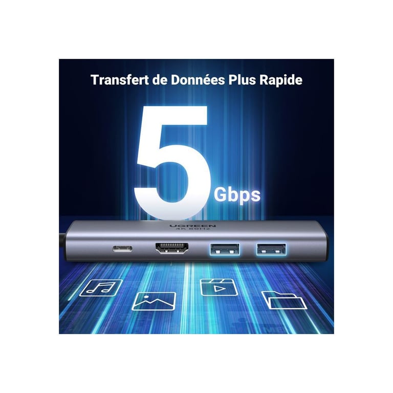 USB C Multifunction Adapter with PD - vue 4
