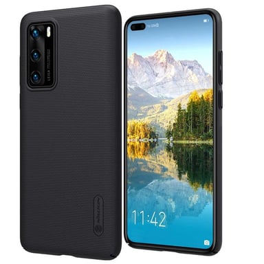 Nillkin Funda para Huawei P40 Serie Super Frosted Shield Compatible con Carga Qi Negro