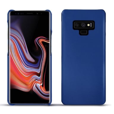 Coque cuir Samsung Galaxy Note9 -  - Bleu - Cuir lisse