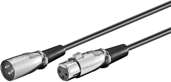 Microconnect XLRMF10 cavo audio 10 m XLR [3-pin] Nero (XLR connection cable 10 meter - XLR 3-pin - XLR 3-pin M-F - Outer Dimension : 6.0mm, PVC - Warranty: 300M)