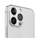 Tapa del objetivo de aleación metálica para Apple iPhone 13 Pro/13 Pro Max, Plata Sidéral
