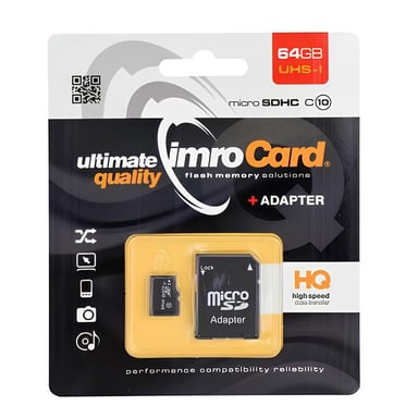 Scheda di memoria Micro SDHC 64GB Classe 10