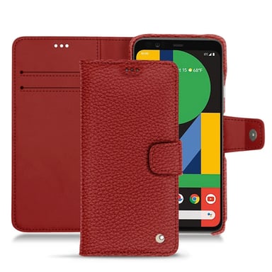 Housse cuir Google Pixel 4 XL -  - Rouge - Cuir grainé