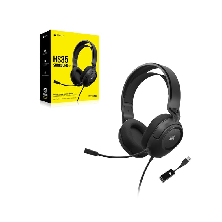 Casque Gaming Filaire Corsair HS35 Surround v2 – Son Dolby Surround 7.1 - vue 4