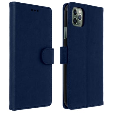 Étui pour iPhone 11 Pro Max Housse Porte-cartes Fonction Support Bleu nuit