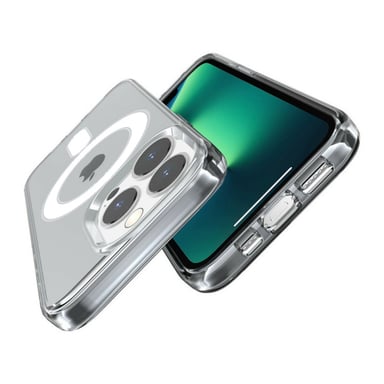 EVETANE Coque iPhone 13 Pro Transparente Compatible Magsafe + 2 Vitres Protection Ecran