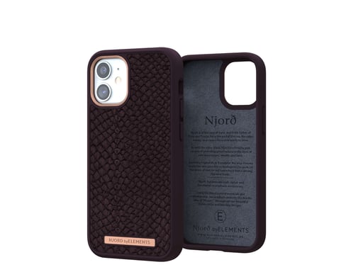 Njord byELEMENTS SL14043 coque de protection pour téléphones portables 13,8 cm (5.42'') Housse aubergine Apple (brand) iPhone 12 Mini
