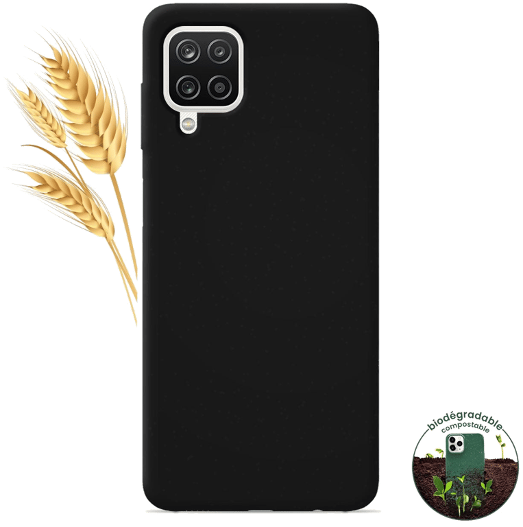 Coque silicone unie compatible Biodégradable Noir Samsung Galaxy A12 5G