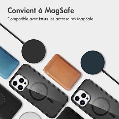 imoshion Coque Pailletée avec MagSafe pour Apple iPhone 16 Pro Max - Glitter Noir