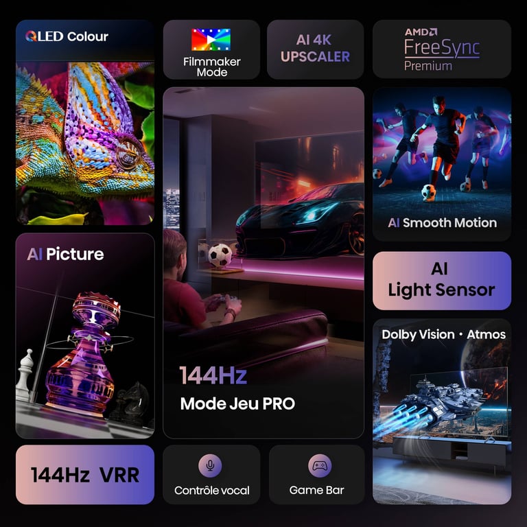 TV QLED Hisense 43E79Q Pro 108 cm 2025 - vue 5