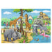 Puzzle 2X24 piezas - Sumérgete en el mundo del Zoo con tus héroes favoritos