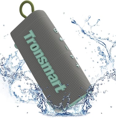 Tronsmart Trip Haut-Parleur Portable Bluetooth 5.3, IPX7 Waterproof, Microphone intégré, True Wireless Stereo et Assistant Vocal, 20H de Lecture avec Son Haute fidélité (Grey)