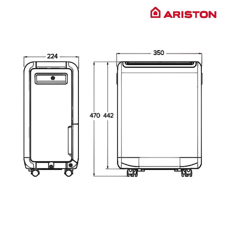 Déshumidificateur Ariston Deos 21S NET WiFi – 21L/jour, Contrôle Électronique, Silencieux - vue 8
