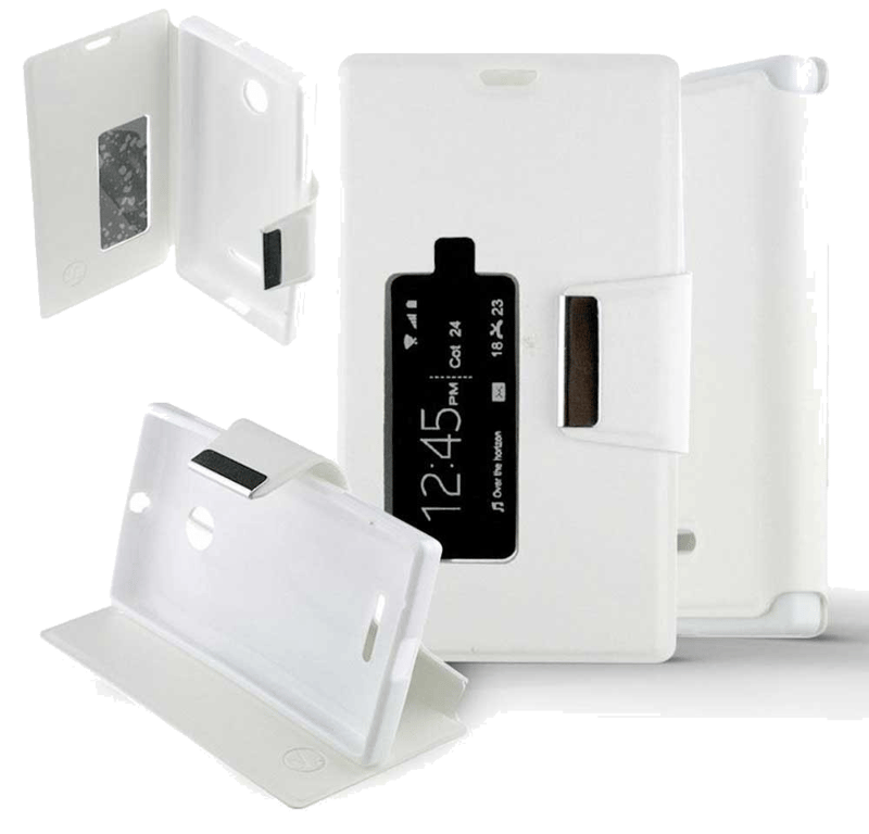 Etui Folio compatible Blanc Nokia Lumia 532