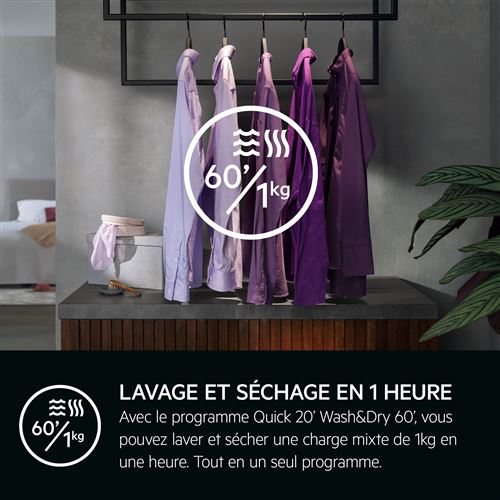 Lave-Linge Séchant AEG LWG88416BI – 8 Kg Lavage, 4 Kg Séchage, 1600 Tr/min - vue 6