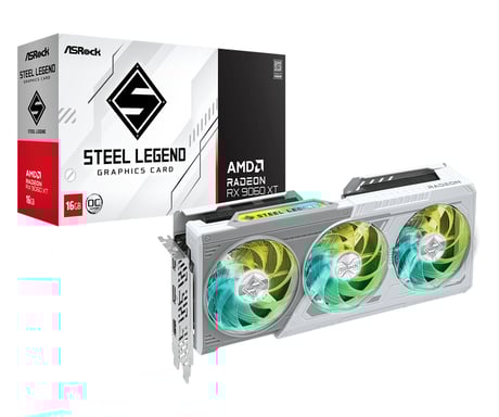 Asrock AMD Radeon RX 9060 XT Steel Legend 16GB OC 16 Go GDDR6