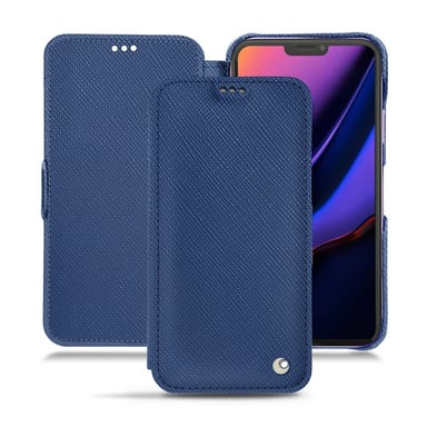 Funda de piel Apple iPhone 11 Pro - Solapa horizontal - Azul - Piel saffiano