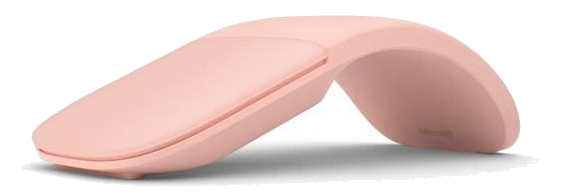 MICROSOFT Arc Mouse - Souris optique - 2 boutons - Sans fil - Bluetooth 5.0 LE - Rose Doux