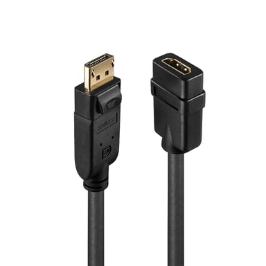 Lindy 41005 adaptador de cable de vídeo 0,15 m DisplayPort HDMI Negro