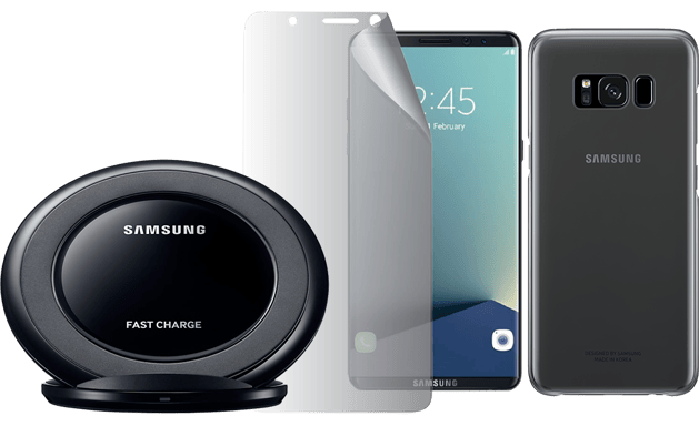 Samsung negro pack de carga y protección para Galaxy S8 + G955