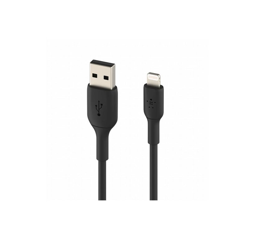 Câble Belkin BLK1394A USB A vers Lightning en PVC, 1 m, noir - Neuf