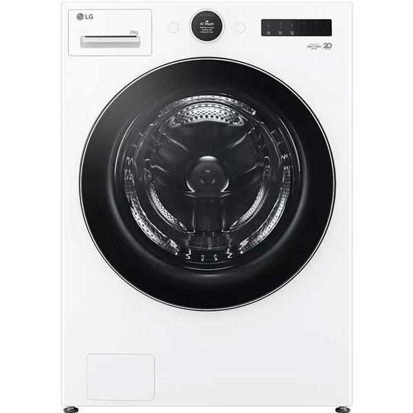 Lave-linge hublot LG F20F12WST 20 kg 1000 tr/min Wi-Fi TurboWash 360 Vapeur Blanc - Neuf