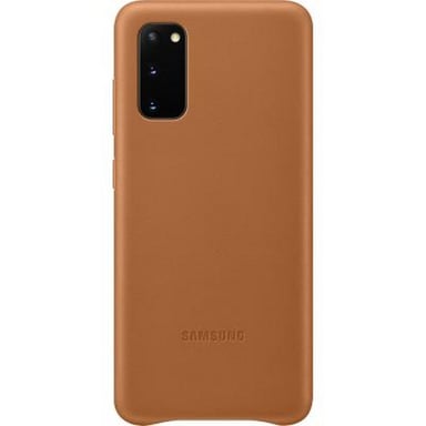 Coque Rigide en Cuir Samsung pour Galaxy S20 G980 Marron