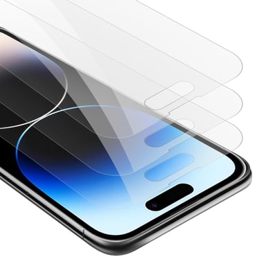 3x Verre trempé pour Apple iPhone 14 PRO MAX en HAUTE TRANSPARENT 3x Film de protection d'écran durci tempered glass d'une dureté de 9H avec 3D Touch