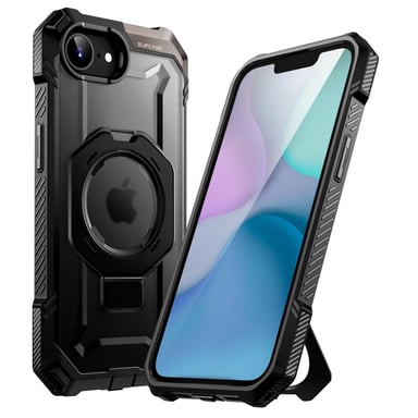 Supcase Funda iPhone 16e Antichoque Anillo MagSafe Negro
