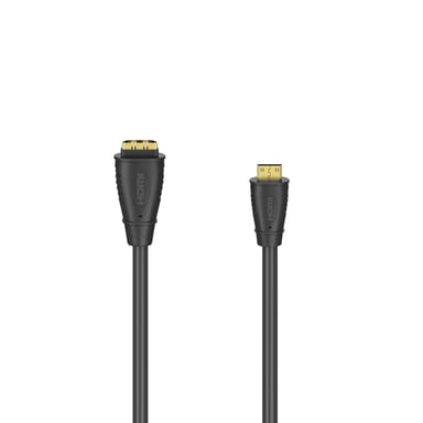 Adaptador de cable HDMI, clavija macho (mini) Tipo-C - clavija hembra Tipo-A, dorado Tipo-A, chapado en oro