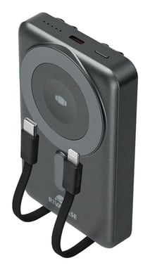 Rivacase VA2608 banque d'alimentation électrique Lithium Polymère (LiPo) 10000 mAh Recharge sans fil Noir, Gris