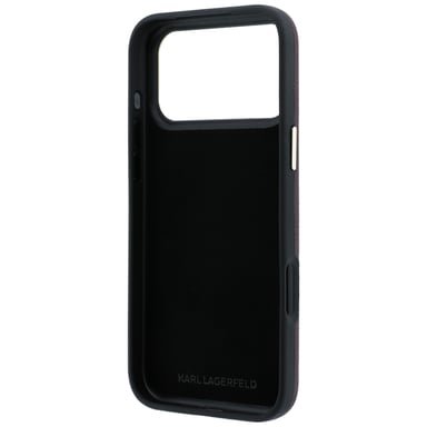 Étui Karl Lagerfeld Smooth Big Resin pour iPhone 18 Pro / 17 Pro, couleur bordeaux