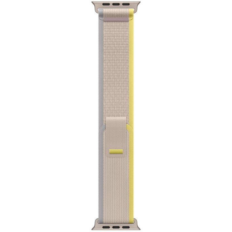 Bracelet Trail Loop pour Apple Watch Series 1 t/m 11 / SE / Ultra (44/45/46/49 mm) - Taille S/M - Jaune / Beige - Neuf