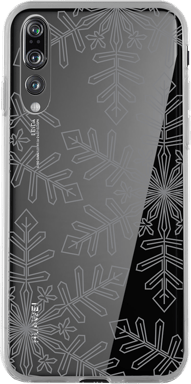 Coque rigide transparente Flocons de Neige pour Huawei P20 Pro