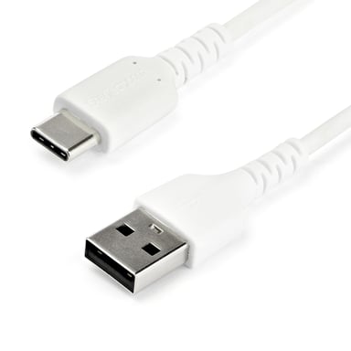 StarTech.com Cable de Carga USB-A a USB-C de 1m - Cable de Carga Rápida y Sincronización USB 2.0 de Servicio Pesado - Cable de Datos USB 2.0- Resisten