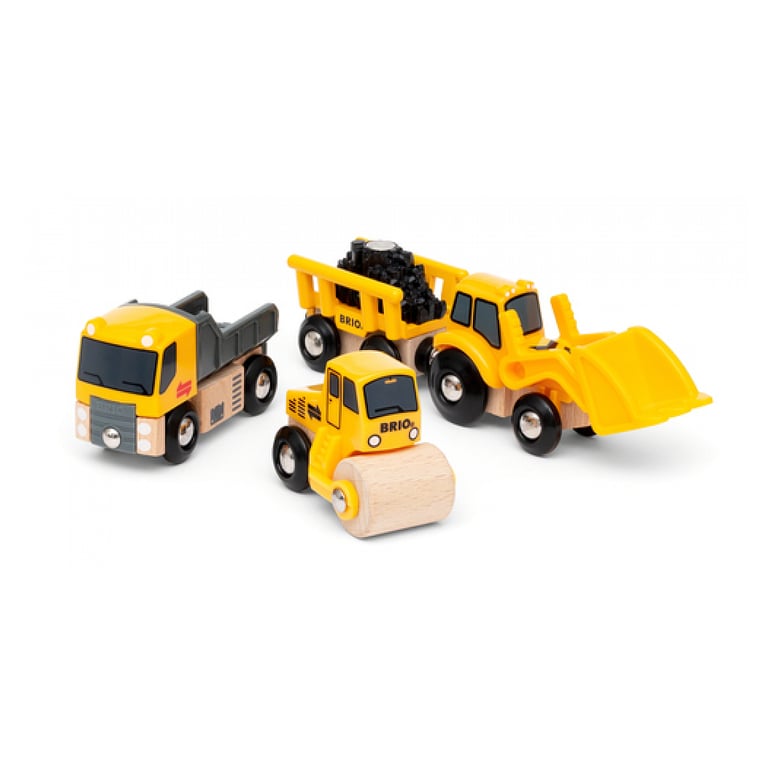 Coffret Brio 33658 : Ensemble de 3 Engins de Chantier en Bois - Neuf