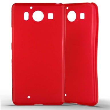 Coque silicone unie compatible Givré Rouge Nokia Lumia 950