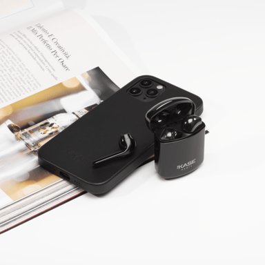 Cuffie wireless on-ear Sonik Lite con custodia per la ricarica, nero Jet