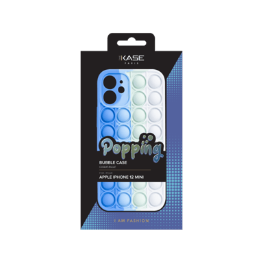 Custodia Popping Bubble per Apple iPhone 12 mini, blu verde