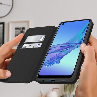 Funda Oppo A53 / A53s libro billetera F. Soporte – Negro