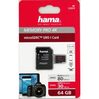 Hama 00123979 mémoire flash 64 Go MicroSDXC UHS Classe 3